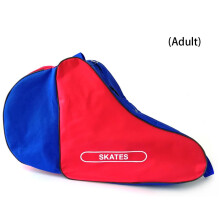 Breathable Ice Skating Bag for Kids & Adults, Adjustable Strap, 600D Oxford, Black/Red