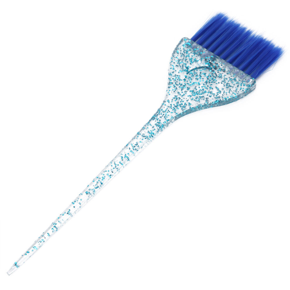 Glitter Handle Hair Dye Brush ABS Beauty Salon Coloring Tool Blue