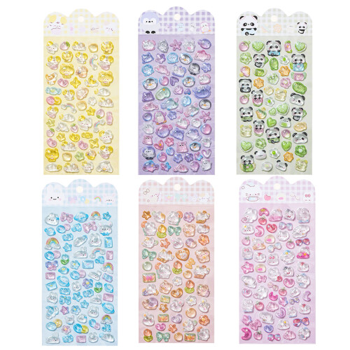 Cartoon Animal Embossed Sticker Educational-Energetic Bear 2
