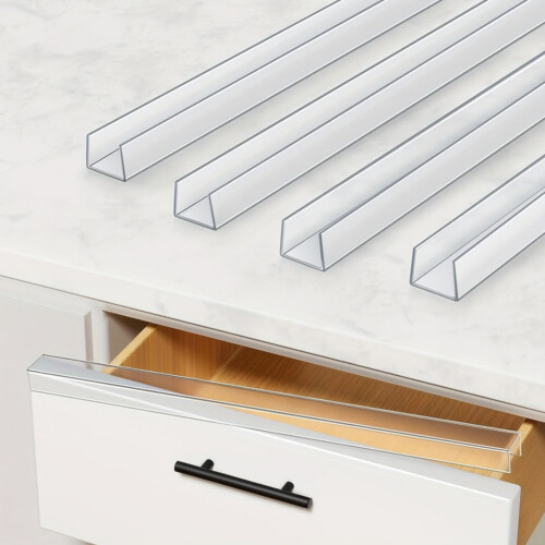 Clear PVC Cabinet Corner Protector 45cm Cut To Fit-6 sticks 2