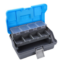 ABS 3-Layer Fishing Tackle Box with Handle Durable and Portable 30 Slots