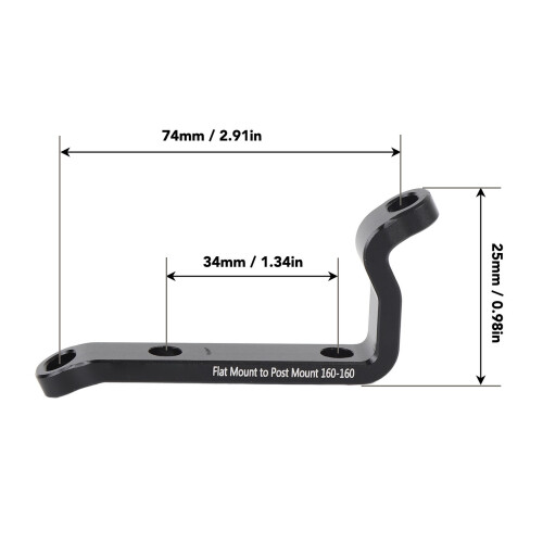 Adapter 160mm Scheibenbremse MTB auf Rennrad