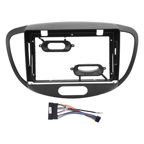 9 Inch Black ABS Navigation Panel Frame for I10 2007-2013 1
