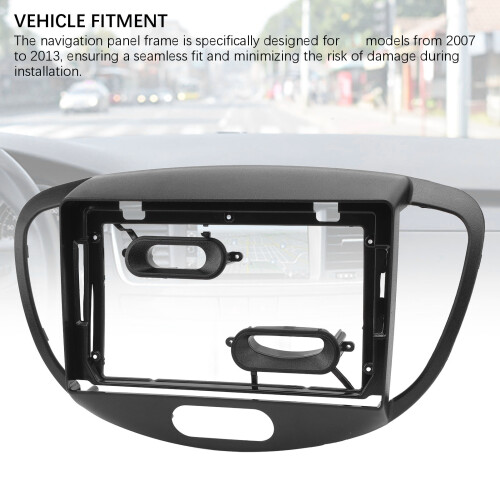 9 Inch Black ABS Navigation Panel Frame for I10 2007-2013 2