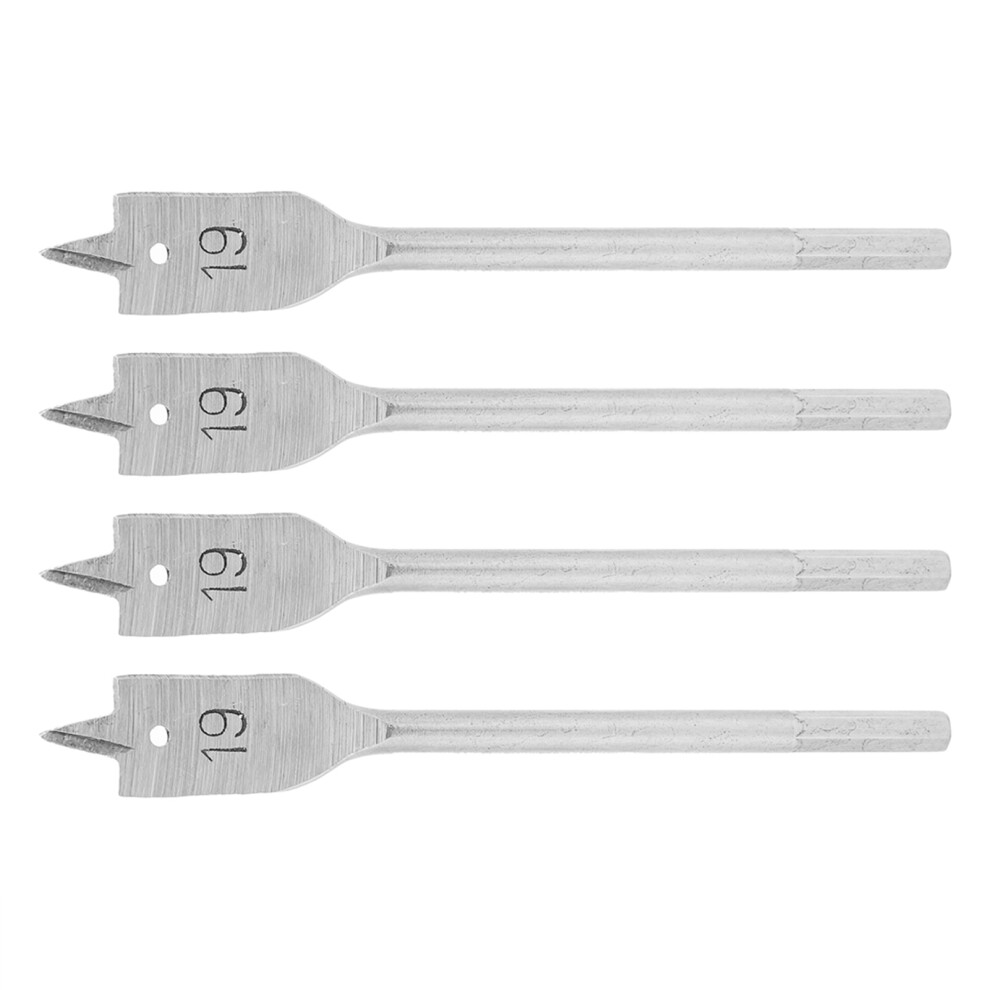 4Pcs Highcarbon Steel Spade Drill Bit Set Â 19Mm Flat Paddle Bits 5021391557381
