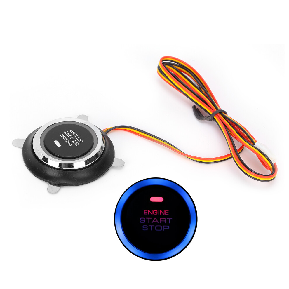 Universal 12V Engine Start Stop Push Button Ignition Switch - 40.8Mm Black 9351391557477