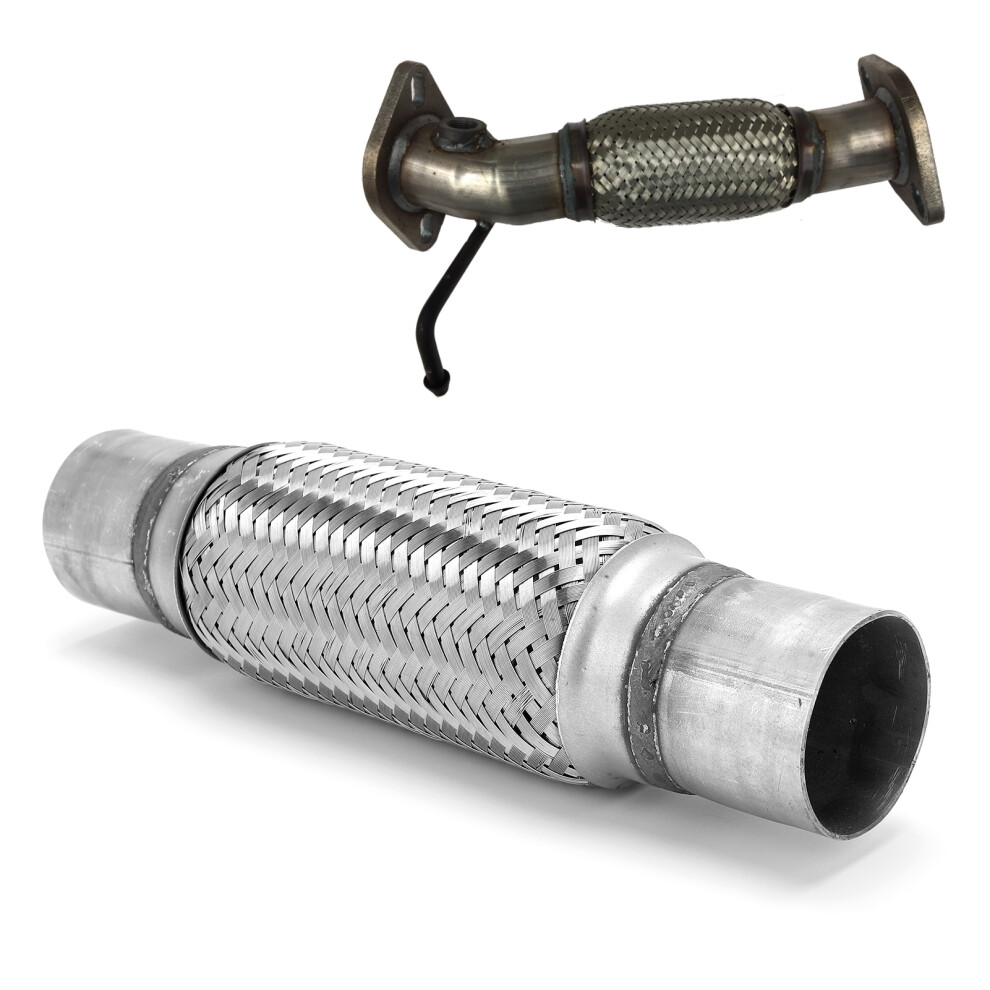 2.25X12in Stainless Steel Exhaust Flex Pipe Bellows, 57Mm Universal 6941391558128
