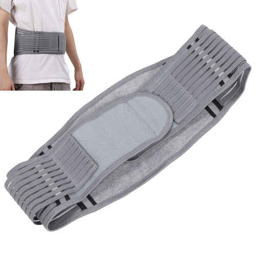 Lower Back Lumbar Support Belt with 4 Aluminum Strips & Reflective Straps