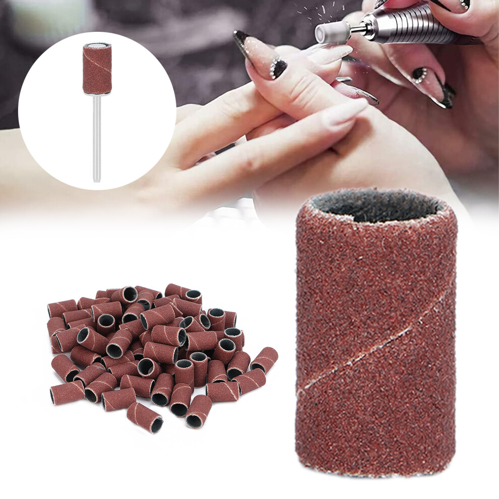 100pcs Nail Sanding Bands for Pedicure & Polish 240#