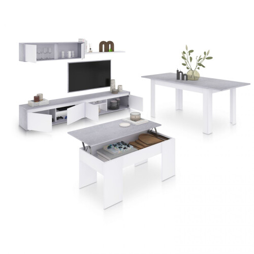 Pack salón con mesa de centro y mesa de comedor Arlet Max V2B 1