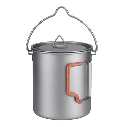 Stackable Titanium Camping Cups & Pot Set 450ml & 750ml Portable Outdoor 1