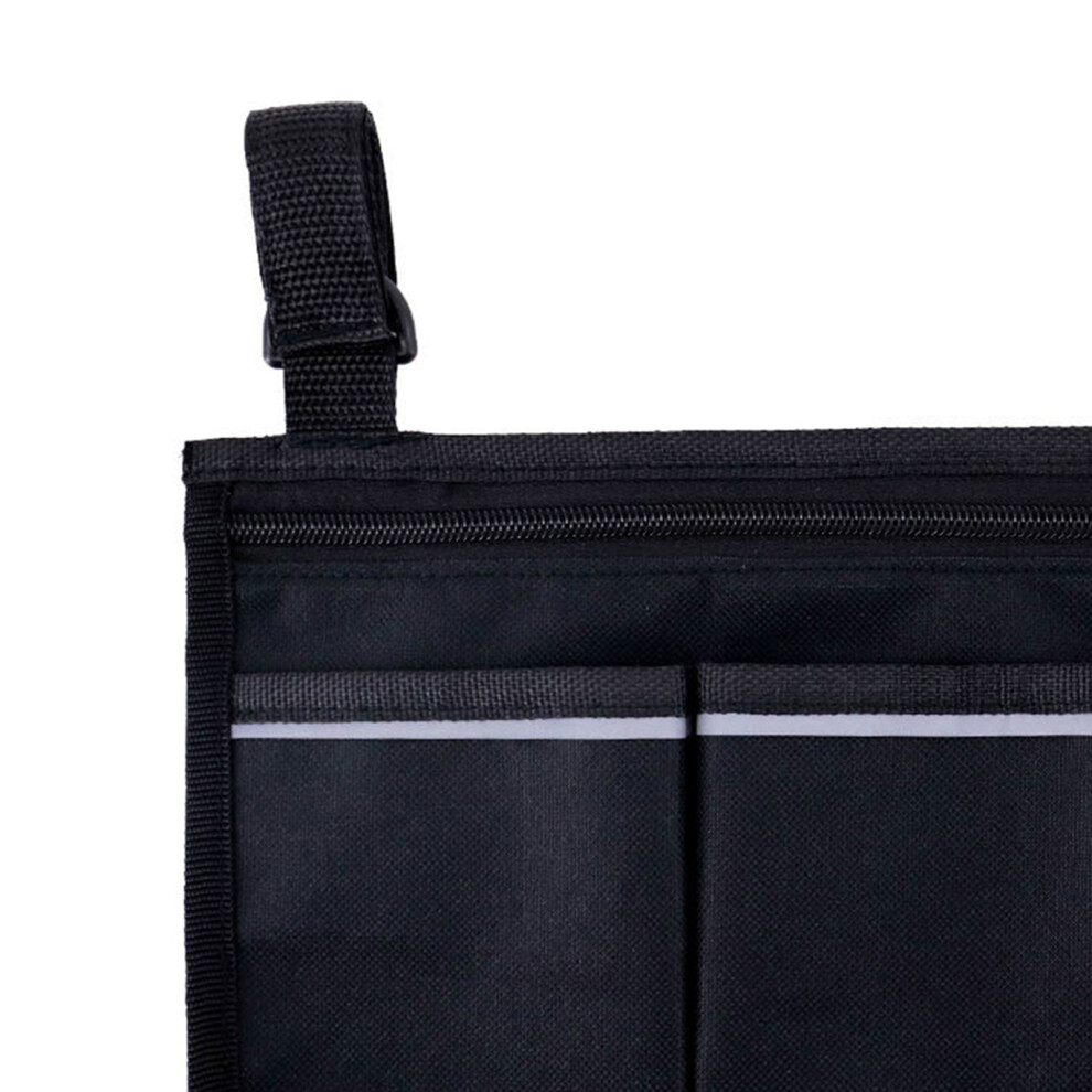 Wheelchair Armrest Bag with Reflective Strips, Pockets, 33*18cm