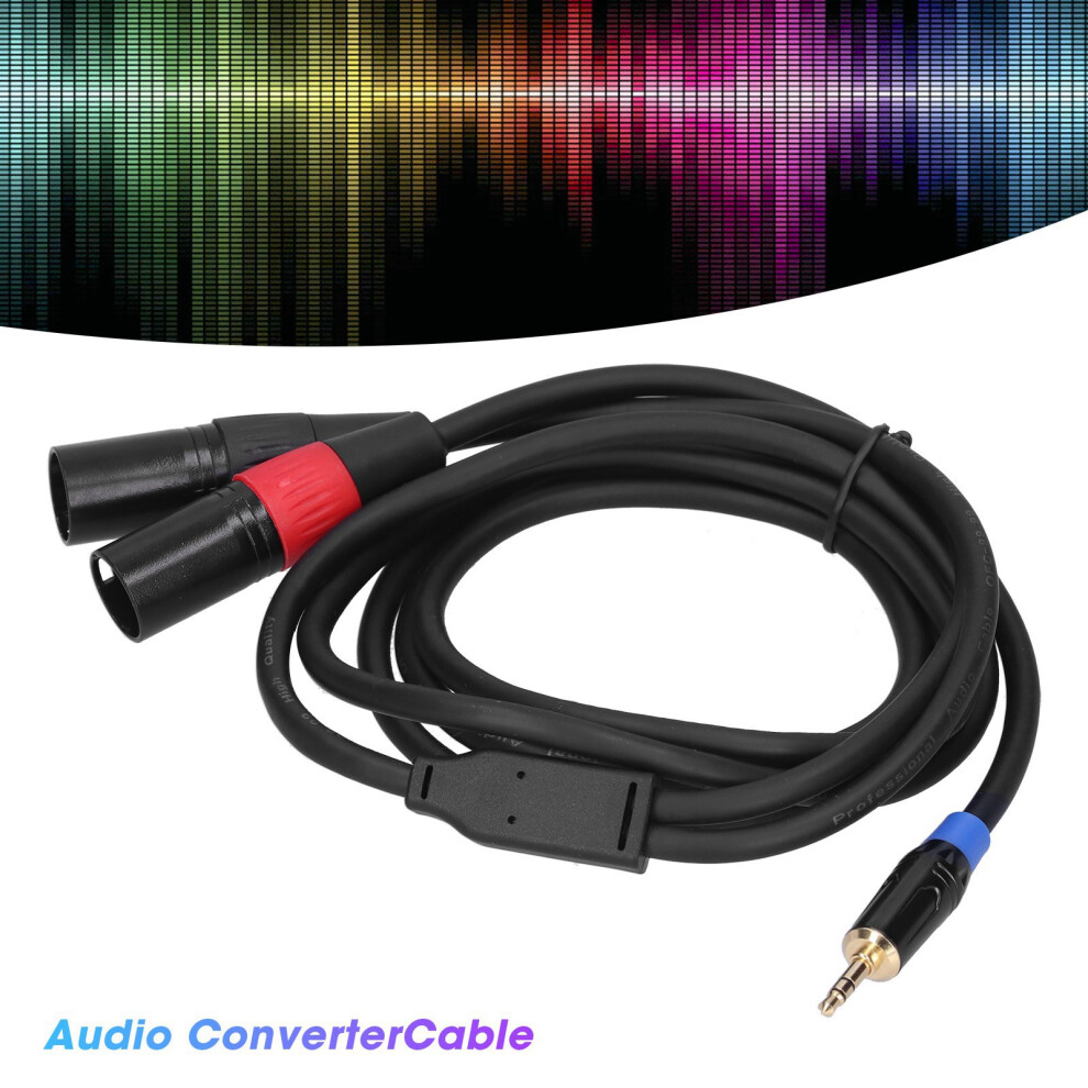 Audio Cord 3.5Mm Stereo To 2 Xlr Male Plugs 1.8 Metre Sound Adapter 4641391560726