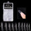 100PCS Clear Acrylic Fake Nails Tips, Coffin Shape, 10 Sizes 8