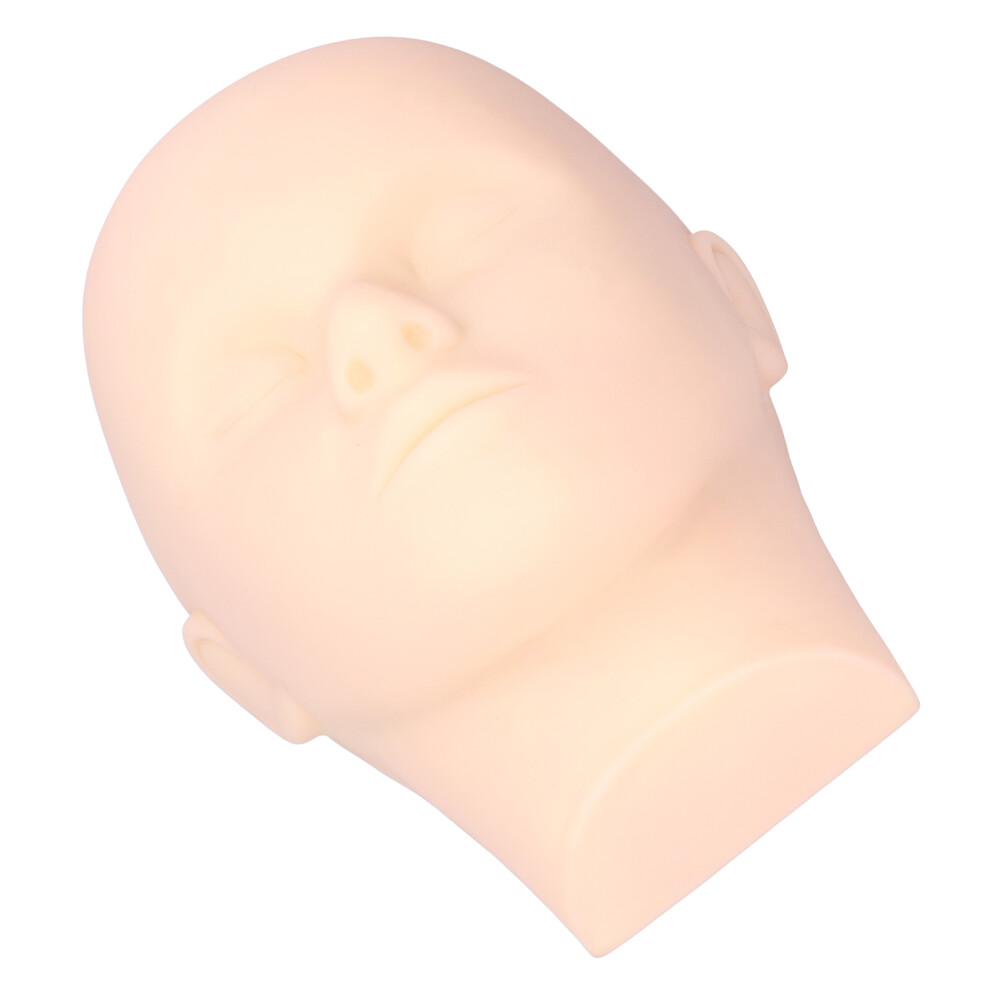 Unisex Pvc Mannequin Head For Eyelash & Makeup Practice, Massage & Acupuncture