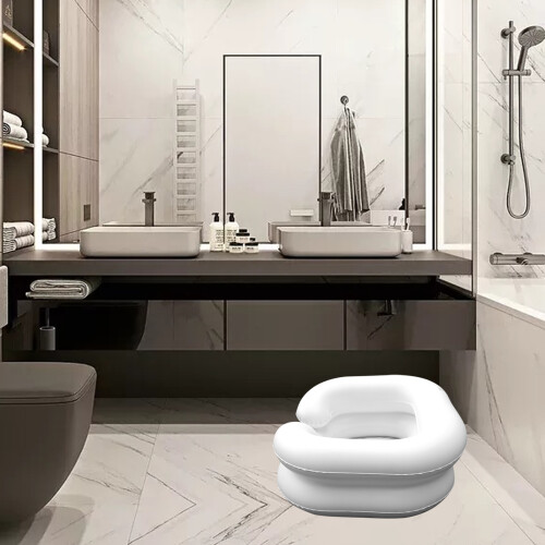 Inflatable Shampoo Basin with Pipe for Bedridden 2
