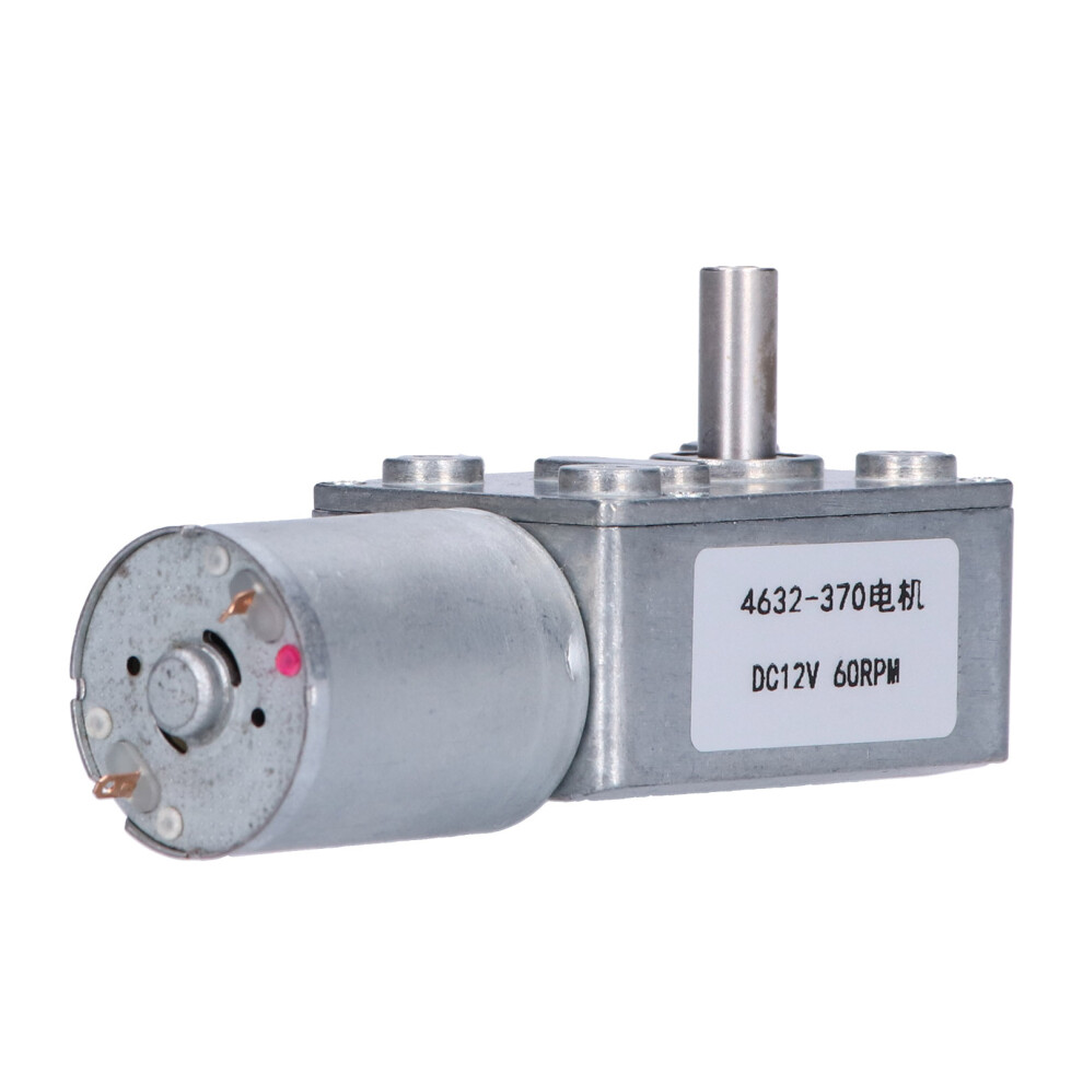 Dc12v 60Rpm Worm Gear Motor 4632-370 Aluminum Brass Reduction Shaft 8421391562458