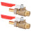 1/4 Brass Ball Valve Air Compressor Accessories, Durable, Silicone Coating 1