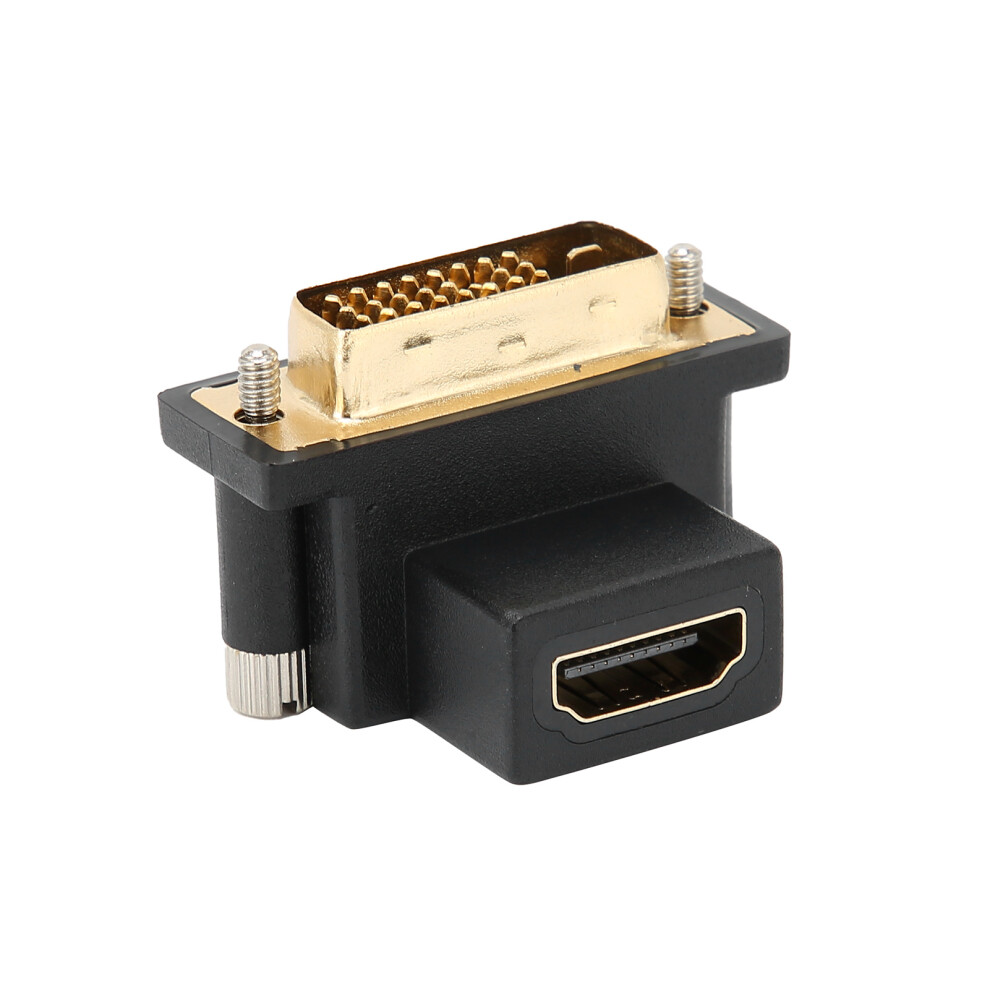 Hdmi To Dvi Converter 90 Elbow Female To Male Adapter Abs Metal 9451391883924
