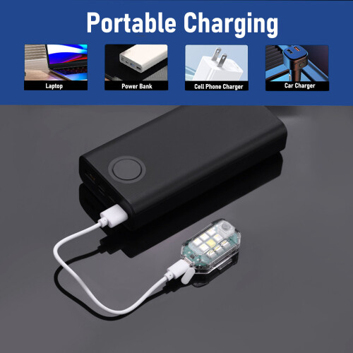 2PCS Drone LED Strobe Light Set, 300mAh Li-ion, Remote Control 2