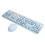 Wireless Ergonomic Keyboard Mouse Combo USB, 104 Keys, Blue 1