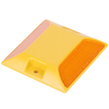 Pavement Road Studs 6PCS Double Yellow Plastic Reflectors for Driveway