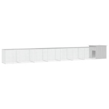 Hühnerkäfig 700 x 91 x 100 cm verzinkter Stahl grau 02_0041661