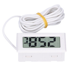 Mini LCD Wired Digital Thermometer FY13001 White -50C to 110C