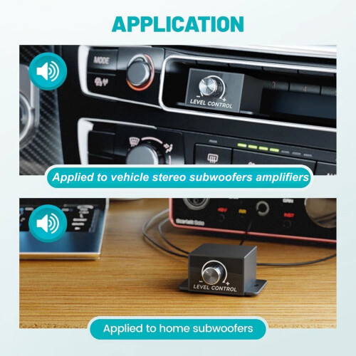 Car Amplifier Volume Controller RCA Dash Mount for Vehicle 1