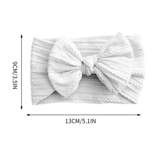 Nylon Baby Bow Headbands Soft Stretchy 1 Pack 1