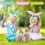 Handcrafted Blue Woven Bunny Decor with Ribbon 4
