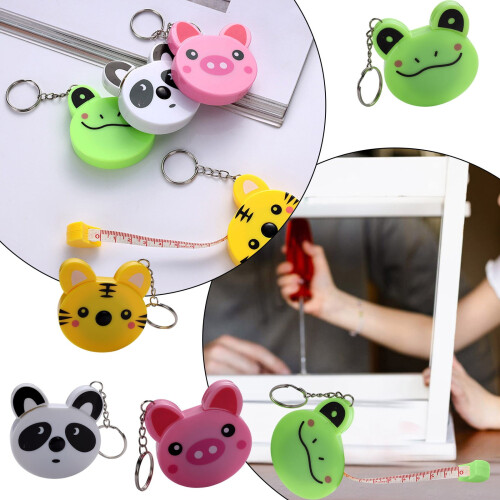 Plastic Retractable Animal Tape Measure with Keyring 150 cm 1