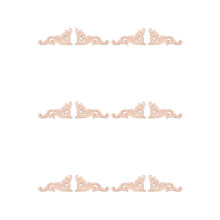12pcs Wood Carved Corner Onlay Unpainted Applique Frame Door Decors Decal 15 X 8 X 0.8cm