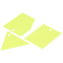 3-TLG. Kuchencreme-Scraper-Set mit unregelmäßigen Kanten, Gebäckdekoration-Werkzeuge