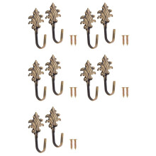 10pcs Vintage Maple Leaves Curtain Tieback Tassel Hooks Door Wall Hook Bronze