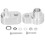 Aluminium A/C Block Kit Traverse 10 Stück Silber 2