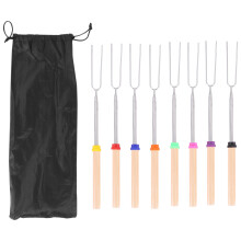 Marshmallow Roasting Sticks BBQ fork Telescoping for Sausage Hot Dog Smores Skewers Fire Pit Campfire Camping Stove B