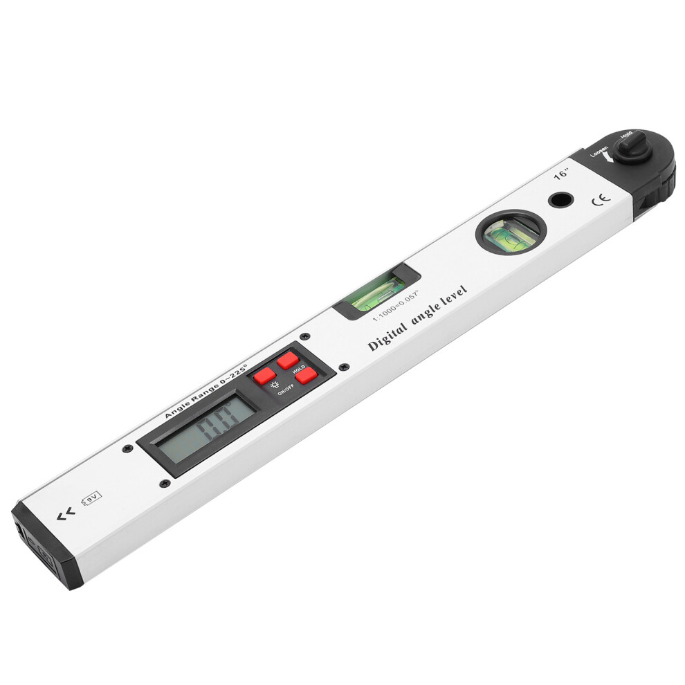 400Mm Digital Angle Finder Folding Ruler Aluminum Alloy Silver 8711391567400