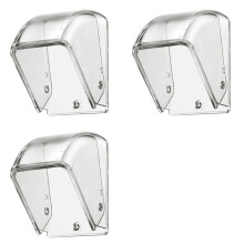 3X Doorbell Rain Cover Outdoor Transparent Waterproof Cover Transparent Outdoor Wireless Rainproof Doorbell Box