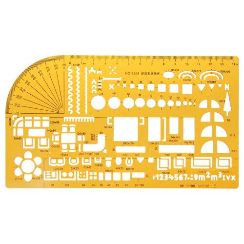 K Resin Flow Chart Symbol Ruler Stencil for Students 1