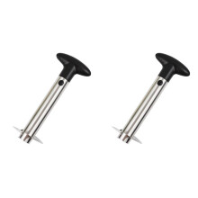 2X Stainless Steel Pineapple Peeler, Corer, Slicer, and Cutter - Easy Kitchen Tool for Effortless Fruit Preparation