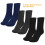 Men Wool Socks Warm Thermal Dark Blue 3 Pairs 6