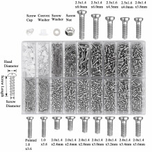 Complete Glasses Repair Kit 1000PCS Small Screws Stainless Steel Tool Set