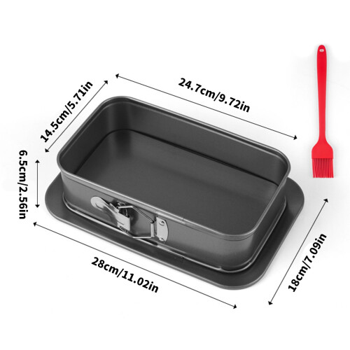 Carbon Steel Cheesecake Pan With Locking Clasp Easy Releases Mould For Dessert Nonstick Rectangular Bakeware 2