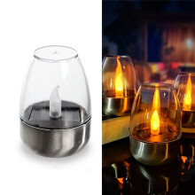 Solar Power Tea Lights Outdoor Candle Flameless Flicker Waterproof Solar Table Lamp LED Candles with Dusk to Dawn 6pack