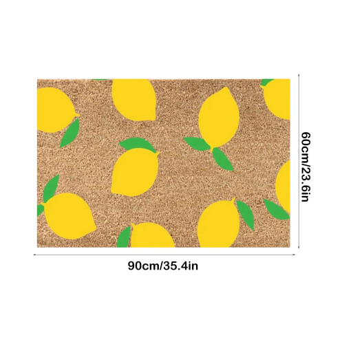 Halloween doormat lemon pattern coir 18x30 inch 2