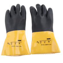 Schutzhandschuhe aus PVC-beschichtet, Größe XL, öl- und säurebeständig, für die chemische Industrie