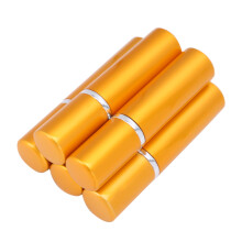 Aluminum Refillable Perfume Spray Bottle Set 5ml x 5pcs Gold