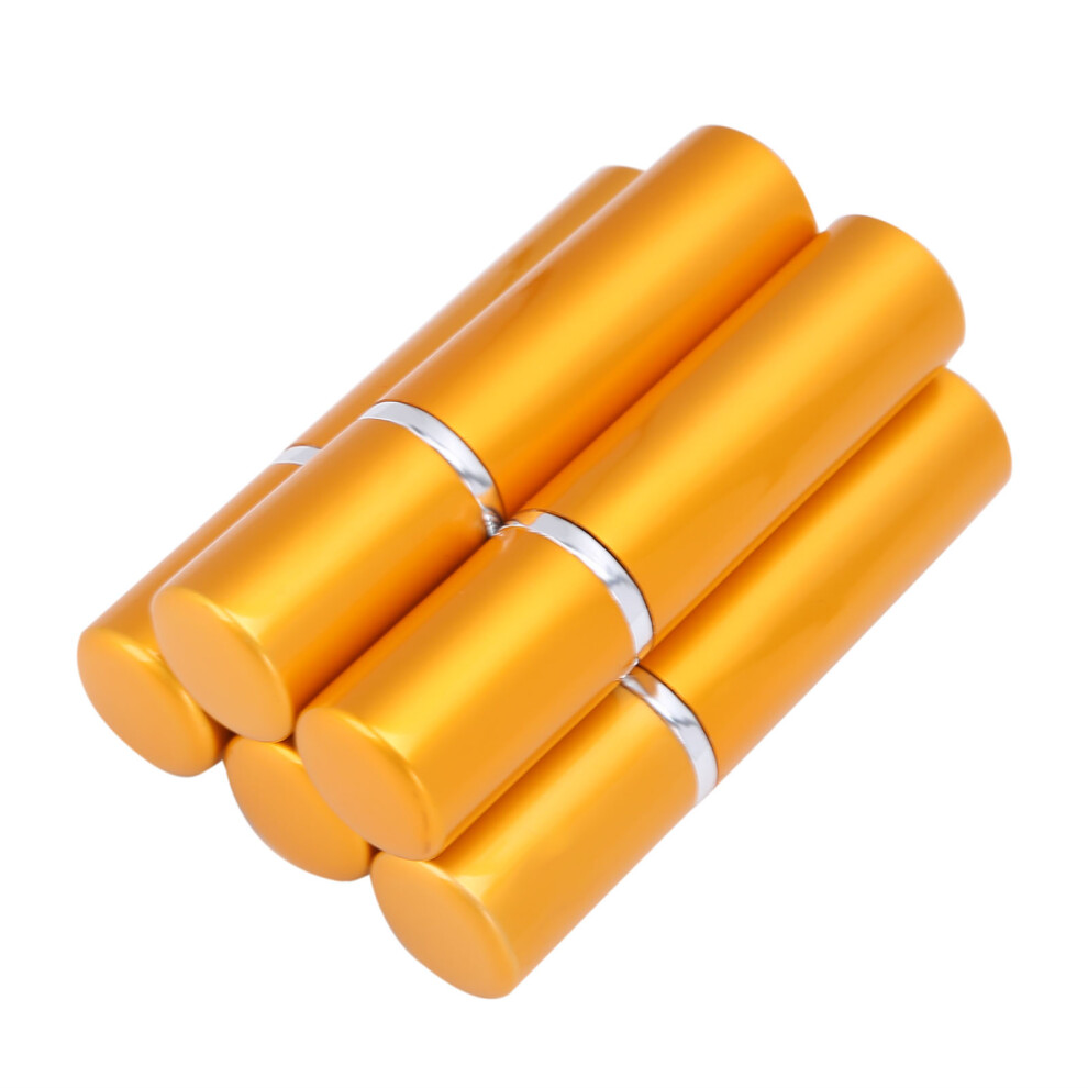 Gold Aluminum Refillable Perfume Spray Bottle Set 5Ml X 5Pcs