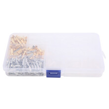 400 Pcs Motorcycle Plastic Electrical Connectors 3.9mm Gold Silver